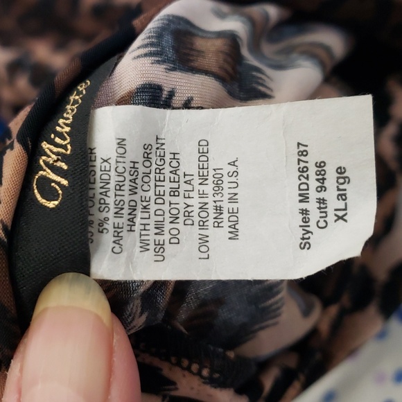 Cheetah print mock turtleneck sheath dress midi length size XL. - Picture 5 of 5